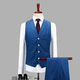 Chic One Button Solid Fitted For Wedding Men Suit