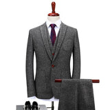 Pocket Design One Button 3Pcs Suit