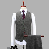 Pocket Design One Button 3Pcs Suit