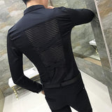 Chic Lace Hollow Out Personality Long Sleeve Dress