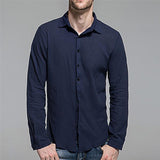 Autumn Solid Lapel Single Breasted Loose Shirt