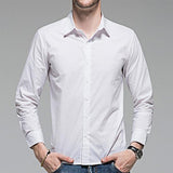 Stylish Solid Easy Match Lapel Long Sleeve Shirt