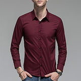 Stylish Solid Easy Match Lapel Long Sleeve Shirt