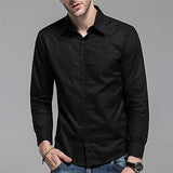 Stylish Solid Easy Match Lapel Long Sleeve Shirt