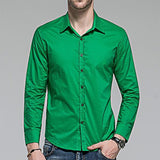 Stylish Solid Easy Match Lapel Long Sleeve Shirt