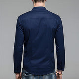 Stylish Solid Easy Match Lapel Long Sleeve Shirt