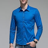 Stylish Solid Easy Match Lapel Long Sleeve Shirt