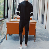 Color Hooded Long Pant Men Suit