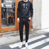 Pullover Personality Drawstring Long Pant Men Suit