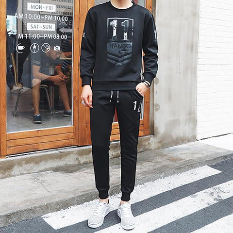 Pullover Personality Drawstring Long Pant Men Suit