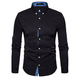Solid Lapel Single Breasted Fitted Shirt