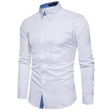 Solid Lapel Single Breasted Fitted Shirt