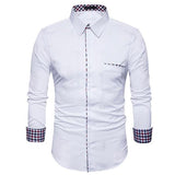 Plaid Fringe Lapel Long Sleeve Shirt