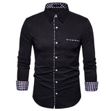 Plaid Fringe Lapel Long Sleeve Shirt