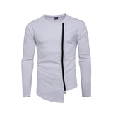 Fashion Stand Neck Asymmetrical Zipper Up Hoodies