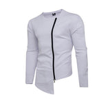 Fashion Stand Neck Asymmetrical Zipper Up Hoodies
