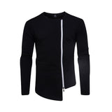 Fashion Stand Neck Asymmetrical Zipper Up Hoodies