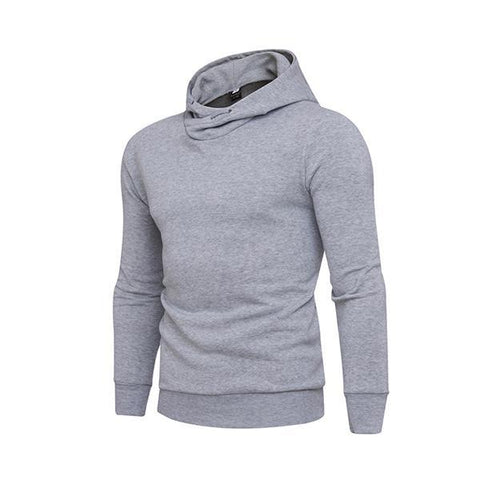 Casual Solid Hooded Personality Pullover Men Hoodies