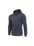 Casual Solid Hooded Personality Pullover Men Hoodies