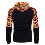Stylish Personality Leopard Printed Hooded Men Hoodies