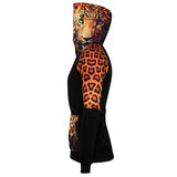 Stylish Personality Leopard Printed Hooded Men Hoodies