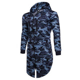 Camouflage Printed Hooded Sporty Men Long Hoodies