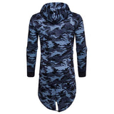 Camouflage Printed Hooded Sporty Men Long Hoodies