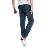 Casual Drawstring Water Wash Skinny Ninth Jeans